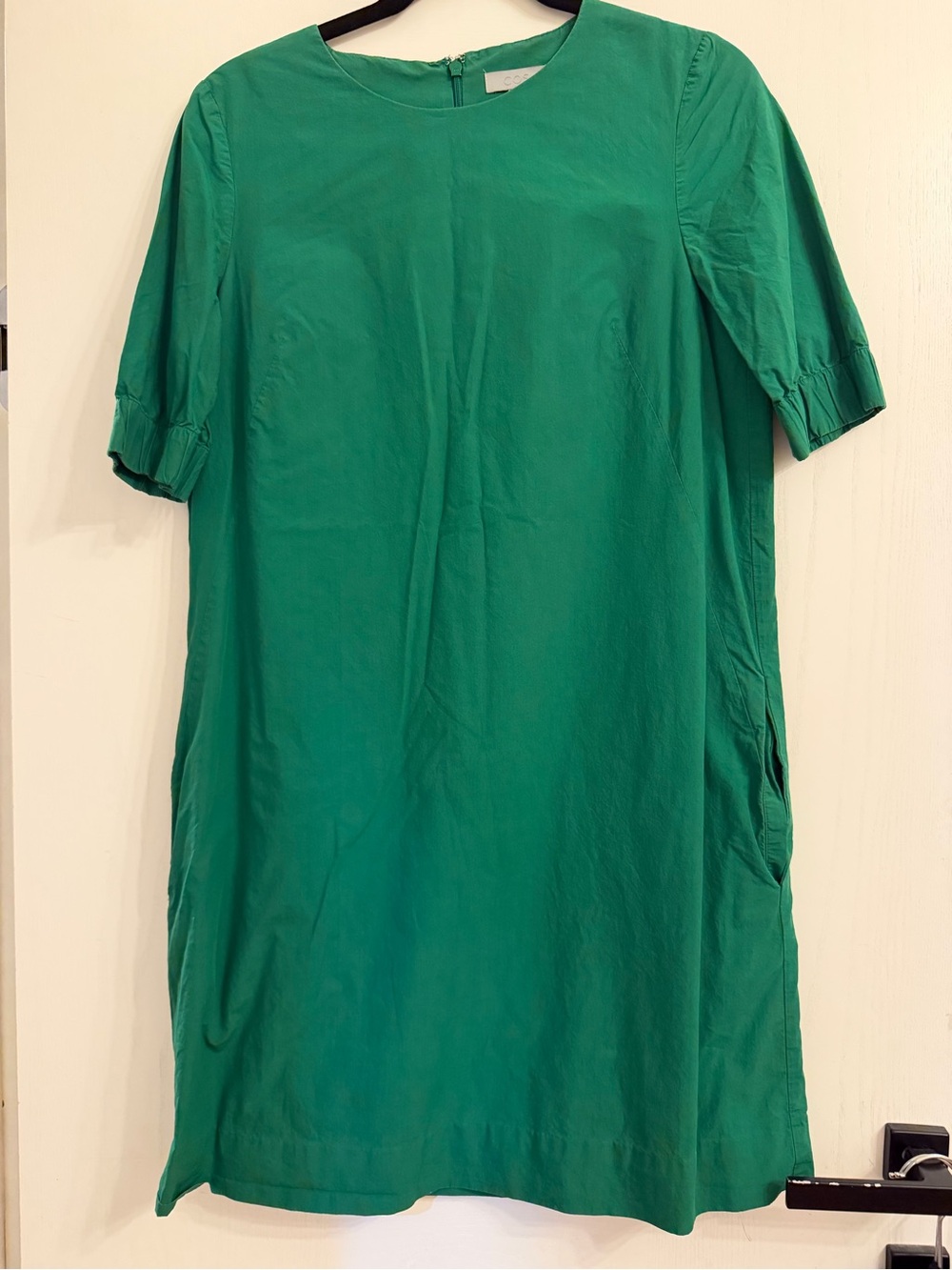 COS Emerald Green Minimal Shift Dress Size 6
